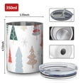 thumbnail image 4 of 12oz Coffee Tumblers Multicolor Christmas Tree Pattern Stainless Steel Vacuum Insulated Travel Tumbler Coffee Cups Mug with Lid and Straw with Cleaning Brush for Cold & Hot Drinks, 4 of 5
