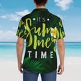thumbnail image 4 of Sikiie Tropical Summer Vibes Print Men's Hawaiian Shirt, Summer Beach Button Pocket Short Sleeve T-Shirt,Medium, 4 of 7