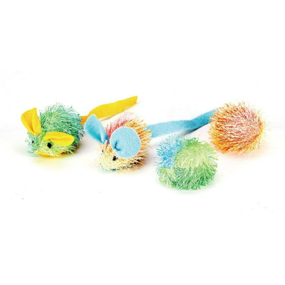 Spot Stringy Mice and Balls Catnip Cat Toys - Interactive Play Set for Cats