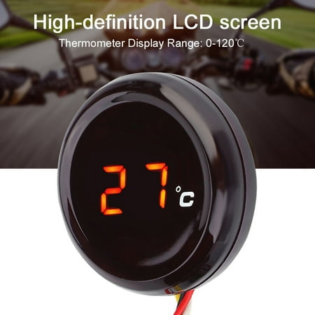 

Motorcycle Thermometer Water Temperature Guage Waterproof Digital For 12V Motorbikes