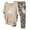 Khaki-women's linen set, variant on Dazajoo Summer Sets Women 2 Piece Outfits Linen Cotton Round Neck Half Sleeve Graphic Tees and Camo Capri Pants Suits 2025 Dressy Casual Loungewear,Black,XXXXXL