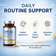 thumbnail image 3 of GHK-Cu Copper Peptide Supplement, 120 Vegan Capsules High Potency Promotes Skin Repair, Radiant Skin Elasticity, Anti-Aging & Hair Growth Support, 3 of 8