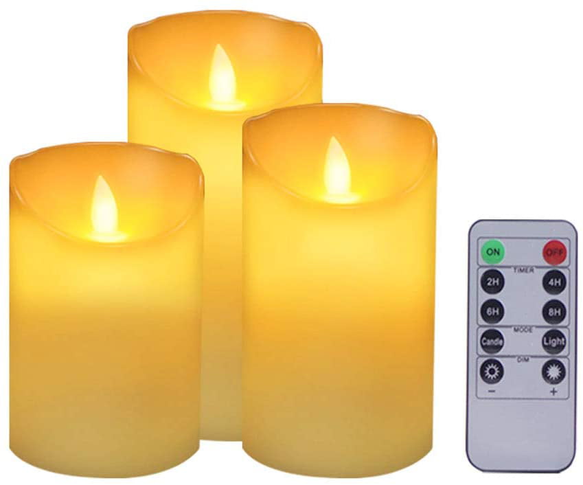Battery Operated LED Flameless Scented Candles With Real Wick and Real Wax 