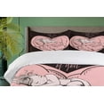thumbnail image 4 of Ambesonne Love Theme Duvet Cover Set, Always Take Care of You, 2-Calking, Pale Pink Dark Brown, 4 of 7