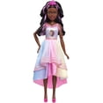 thumbnail image 4 of Muñeca Barbie Gigante Fiesta Unicornio 72cm Pelo Negro Vestido Zapatillas y Corona desmontables, 4 of 4