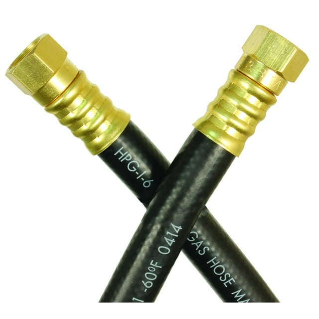JR Propane Hose 07-31335 3/8 Inch Inside Diameter Rubber Supply Hose; 48 Inch Length; UL/CSA Approved