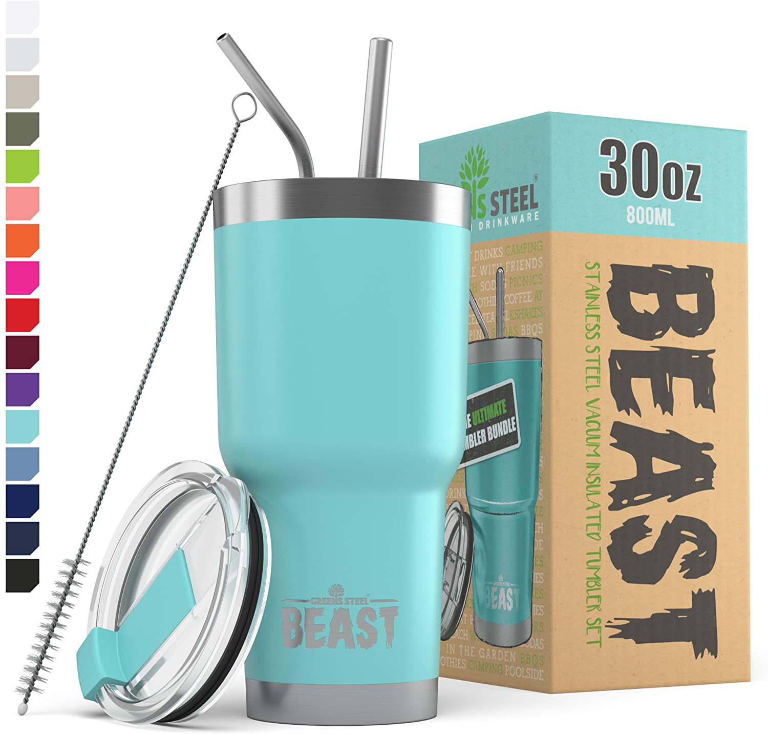Beast 30 oz Tumbler Stainless Steel Vacuum Insulated Coffee Ice Cup Double  Wall Travel Flask (Rainbow)