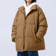 thumbnail image 1 of Parkas de manga larga de moda para mujer, chaqueta tipo cárdigan con cuello alto liso, abrigo acolchado para mujer, 1 of 4
