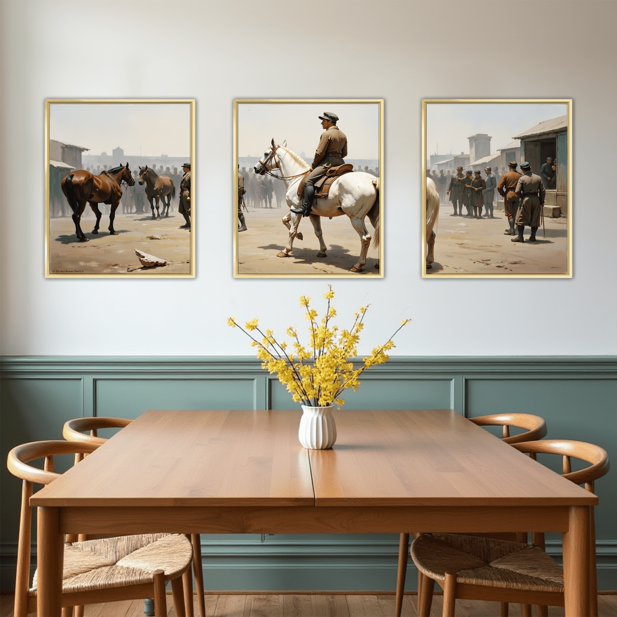 MAYEERTY Modern Abstract Wall Art Painting, Living Room Decor, Gold Aluminum Alloy Frame, 23.6"x15.8"