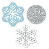 Big Dot of Happiness Winter Wonderland - Shaped Snowflake Holiday Party and Winter Wedding Cut-Outs - 24 Count