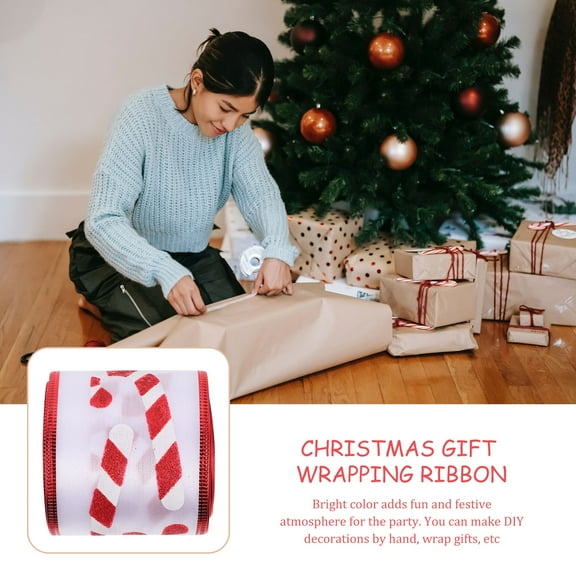 GOOHOCHY  Decorations Candy Cane Ribbon Christmas Gift Xmas Theme Baby