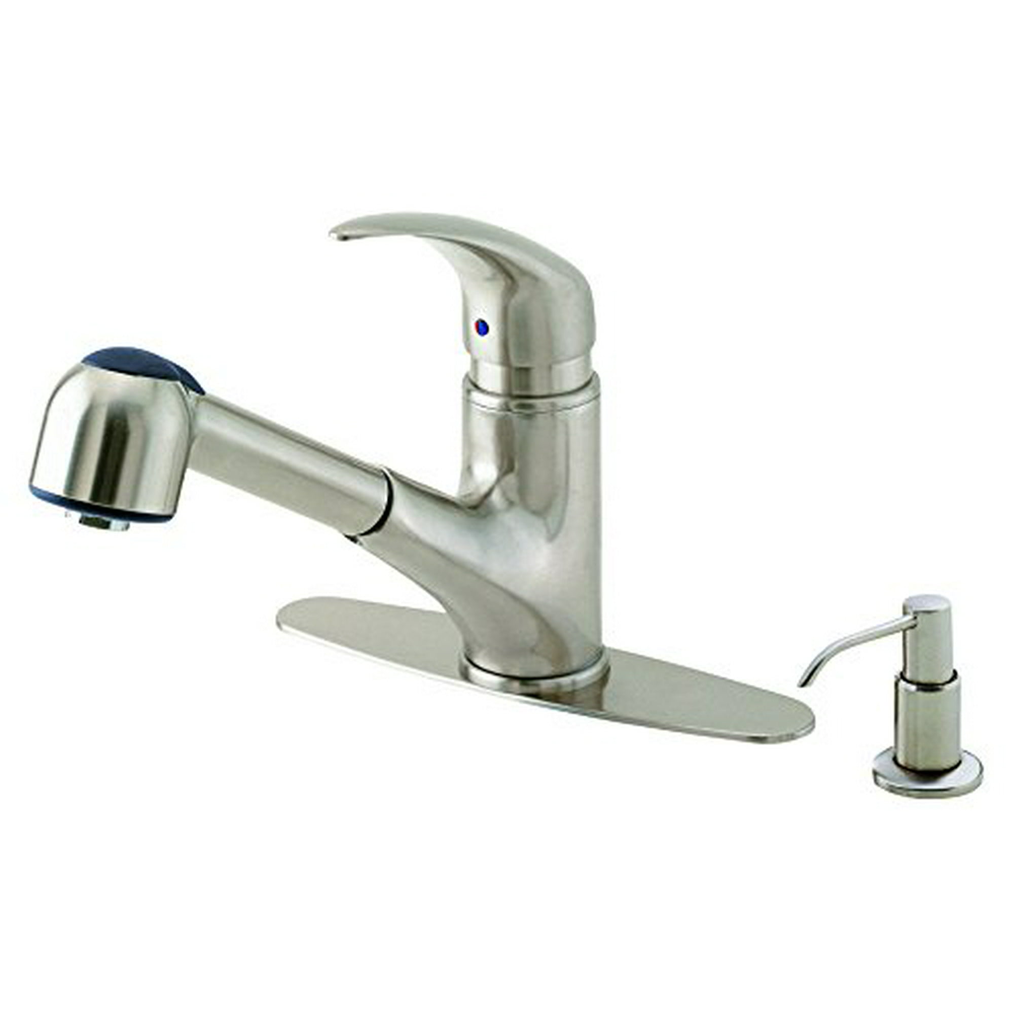 Danze D454412ss Melrose Single Handle Pull Out Kitchen Faucet With Soap Dispenser