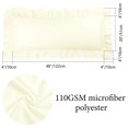 thumbnail image 6 of PiccoCasa Microfiber Ruffle Body Pillowcases with Envelope Cream 20"x48", 6 of 7