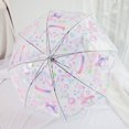 thumbnail image 3 of Sanrio Straight Umbrella Fully Automatic Double Long Handle Umbrella Reinforced Umbrella Children and Students Kulomi Transparent Straight Handle Umbrella, 3 of 5