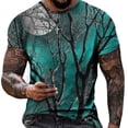 thumbnail image 1 of DPTALR T-Shirt Décontracté à Col Rond pour Hommes, Manches Courtes, Imprimé, 1 of 5