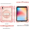 thumbnail image 3 of Dteck Heavy Duty for iPad 10th Generation Case with Screen Protector Film, 2022 iPad 10.9 inch Case with Crossbody Shoulder/Hand Strap Rotatable Stand, Hybrid Shockproof Rugged Shell,Rosegold, 3 of 7