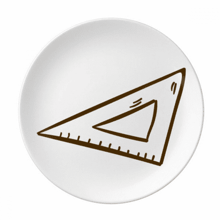 

Length Class Triangular Ruler Plate Decorative Porcelain Salver Tableware Dinner Dish