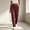 Wine, variant on ZunFeo Womens High Waisted Straight Leg Casual Pants with Pockets Blue Stretch Elastic Waist Pull On Trousers for Office Business Casual Everyday Wear,Size L