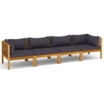 thumbnail image 2 of Casafoyer 4-Seater Patio Sofa with Cushion Solid Acacia Wood, 2 of 3