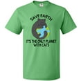 thumbnail image 3 of Inktastic Save Earth It's the Only Planet with Cats with Black Cat T-Shirt, 3 of 5