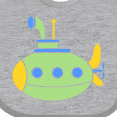 thumbnail image 4 of Inktastic Cute Green Submarine Boys or Girls Baby Bib, 4 of 4