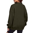 thumbnail image 6 of Rrxhxhs Sweatshirt for Women Solid Color Quarter Zip Mock Neck Long Sleeve Loose Casual Pullover Top, 6 of 6