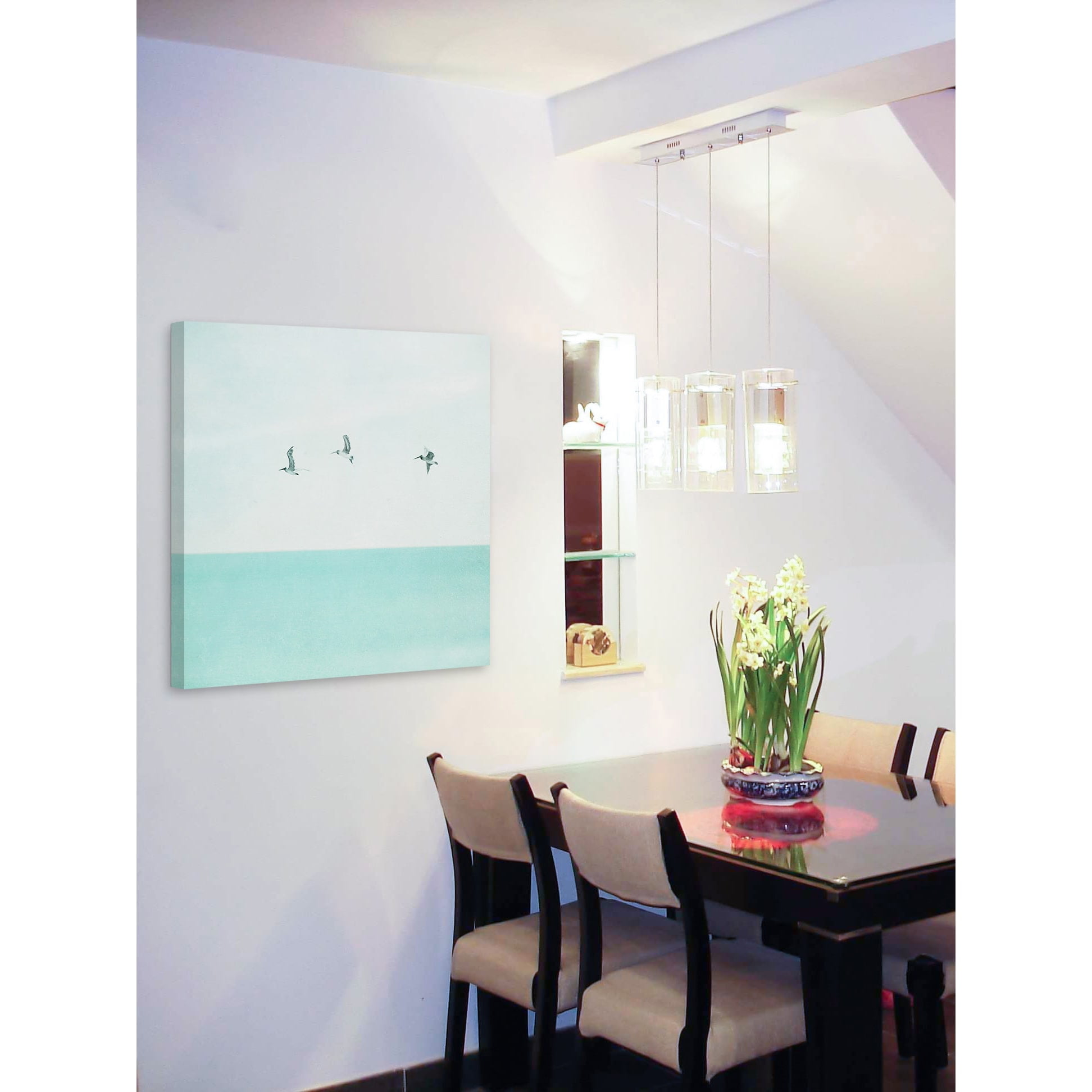 "3 Seagulls" Painting Print on Wrapped Canvas