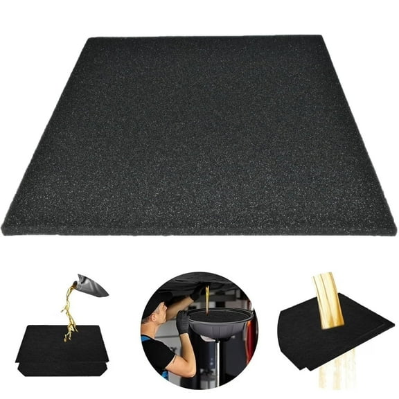 Tutuviw 1Pc Oil Drain Splash Pad,22 " No Splatter Pad,Heat-Resistant Oil Drip Pad for Car Oil Changing Transmission Drain Pan,Square Oil Change Mat,Oil Drain Pan Pad for Mechanics & Automotive Techs