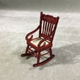 thumbnail image 1 of MERRYHAPY 1Pcs Miniature Rocking Chair 5x6.5x9.3cm Dark Brown for Mini House Accessory, 1 of 6
