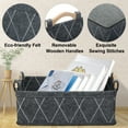 thumbnail image 2 of KWLET Gray Felt Storage Basket Home Organizar Bins 11.4 x 7.1 x 3.9 inch, 2 of 7