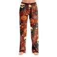 thumbnail image 4 of Red Halloween Pajama Pants for Women Baggy Sweatpants Lounge Sweat Pant Active Jogging Fall Clothes Pajama Pants Women L, 4 of 6