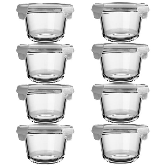 Recipientes de vidrio para almacenamiento de alimentos H.JSS WDJS, paquete de 8 unidades, 500 ml