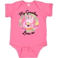 thumbnail image 3 of Inktastic Baby Flamingo My Grandma Loves Me with Flower Wreath Boys or Girls Baby Bodysuit, 3 of 5