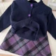 thumbnail image 5 of 2-7Y Children's Sweater Love Button Cardigan Girls Sweater Knitted Coat Girls Clothing Kid's Outfit Optional Plaid Skirt, 5 of 6