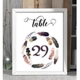 thumbnail image 3 of Darling Souvenir Wedding Table Numbers Round Feather Frame Elegant Table Top Cards-5" x 7" (1 to 50), 3 of 4