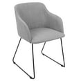 thumbnail image 4 of Set of 2 Light Gray Seat with Black Metal Stand Dining Chair 30.25", 4 of 4