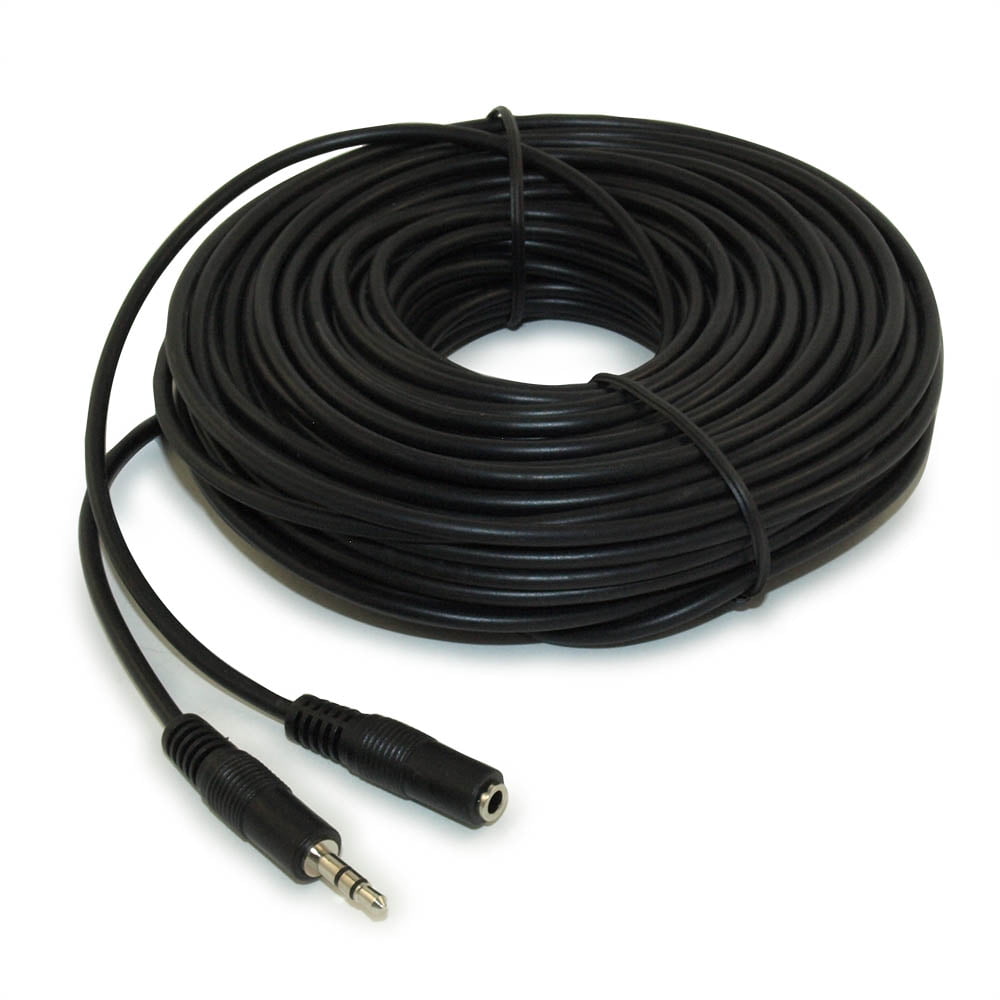 MyCableMart 3ft 3.5mm Mini-Stereo TRS Male to Female Panel-Mount Extension Cable MyCableMart 3ft 3.5mm Mini-Stereo TRS Male to Female Panel-Mount Extension Cable