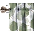 thumbnail image 6 of Black Valance Curtain Black Grey Abstract Geometric Modern Grid Pattern Minimalist Rod Pocket Valance Window Treatments Short Curtains for Kitchen Bathroom Farmhouse 54x18inch, 6 of 6