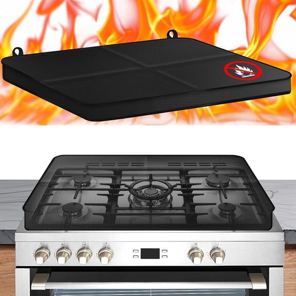 Fireproof Gas Stove Top Covers,Foldable Gas Stove Cover,30x21in | Waterproof keep clean stove top covers for gas burners fit various ranges stoves for kitchen, washable gas stove top cover