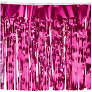2-Ply FR Metallic Fringe Drape (cerise) Party Accessory (1 count)