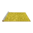 thumbnail image 2 of Ahgly Company Machine Washable Indoor Rectangle Abstract Yellow Contemporary Area Rugs, 6' x 9', 2 of 4