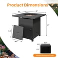 thumbnail image 3 of Heynemo 30" Propane Fire Pit Table with Lid & Lava Rocks, 50,000 BTU Outdoor Gas Fire Table with Waterproof Cover, Rattan-Style Design for Patio, Backyard & Garden, 3 of 8