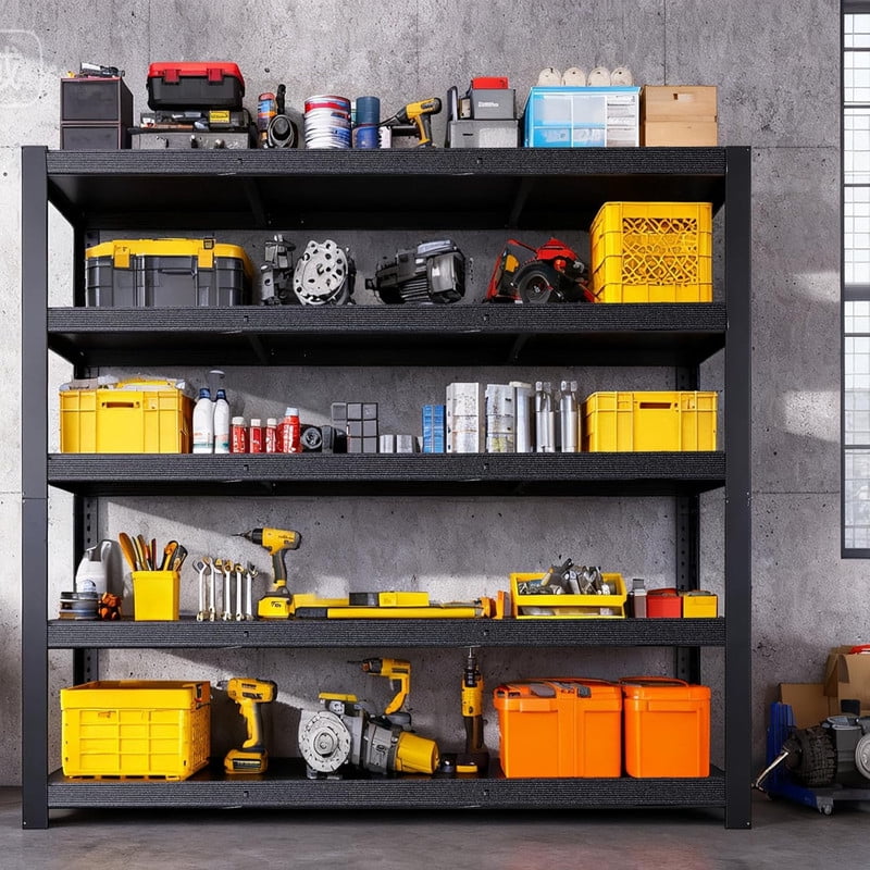 Garage Shelving Unit, Heavy Duty Storage Shelves, Adjustable Metal Rack, Industrial Shelving for Basement, Garage, Basement, 24" D x 55" W x 84" H