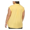 thumbnail image 2 of Calvin Klein Jeans Womens Plus Tencel Collared Button-Down Top, 2 of 2