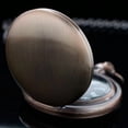 thumbnail image 5 of Classic Smooth Vintage Pocket Watch Alloy Steel Quartz Roman/Arabic Numerals with Chain for Father's Day Xmas Best Gifts Graduation Birthday Gifts, 5 of 6