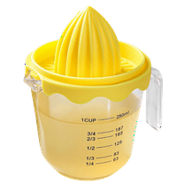 Lemon Squeezer Orange and Lime Juicer and Reamer Strain Measured Amounts Hand Squeeze Esprimidor Manual Juice Squeezer With Handle 1 Cup 250Ml Measuring Cup