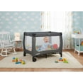 thumbnail image 3 of Fizzy Baby Portable Playard Gray with Cream Border, Easy Setup, Mesh Sides and soft Fabric - Comes with a Removable Padded Mat, 3 of 5