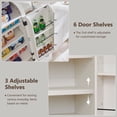 thumbnail image 6 of SinCiDo Arched Pantry Storage Cabinet with 4 Fluted Wood Doors, 71" Modern Kitchen Organizer with 6 Doors Shelves & Adjustable Shelves, Versatile Cupboard for Kitchen Dining Room, 6 of 8