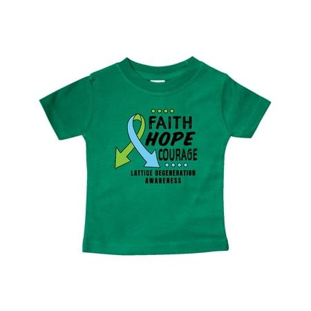 

Inktastic Eye Disease Awareness Faith Hope and Courage Gift Baby Boy or Baby Girl T-Shirt