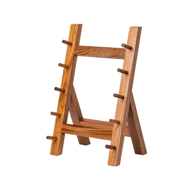 Estante de madera para guardar cuchillos, expositor de cuchillos para armarios, tienda de cocina Marrón de 5 capas
